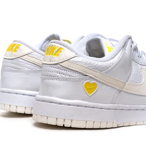 heart nike dunks|yellow heart dunks.